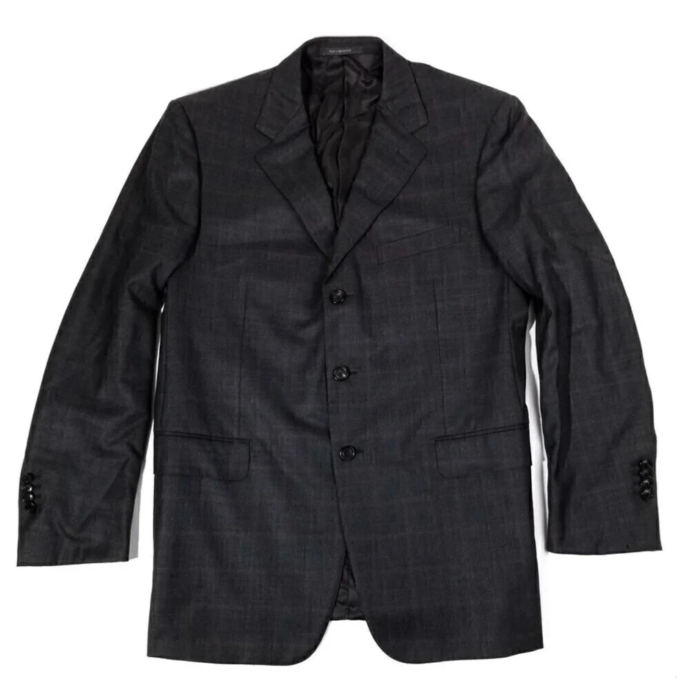 Ermenegildo Zegna 15 milmil 15 Luxe 100% Wool Blazer 3 Button Suit Jacket Men 44